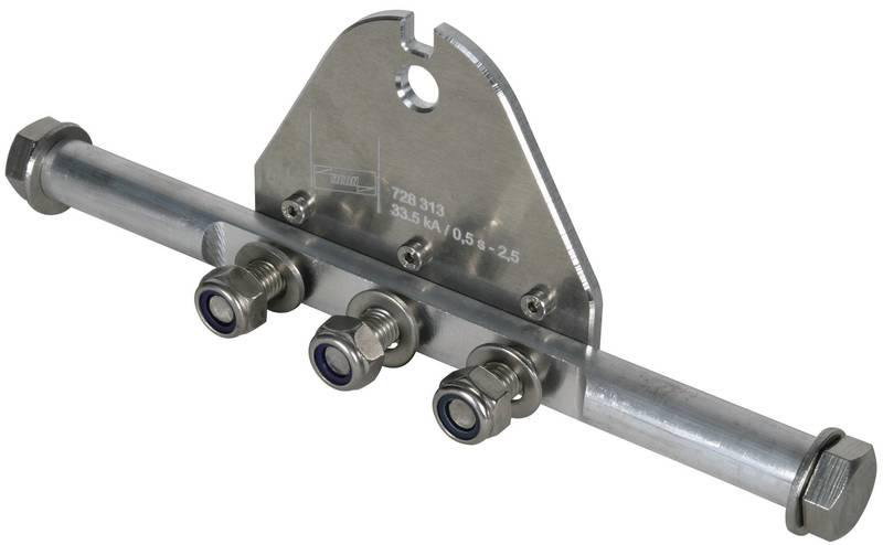 Phasenanschlussplatte 3-polig m. B 13mm m. Rundbolzen D 20mm L 305mm
