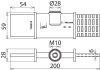 Erdungspatrone NH Gr. 4a teilisoliert m. Anschlussgewinde M10