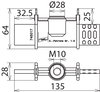 Erdungspatrone NH Gr. 1...3 teilisoliert m. Anschlussgewinde M10 u. Grifflaschen