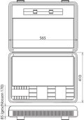 Kunststoffkoffer leer f. EuK-Set f. KVS   565x410x170mm