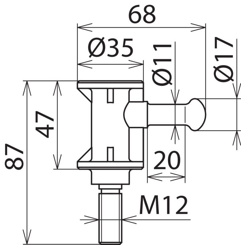 Schaltstangenkopf m. Gewinde M12 – Bild 2 von 2