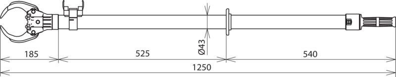 Sicherungszange  gerade  Un-36kV D 30..90mm  L 1250mm – Bild 2 von 2