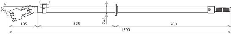 Sicherungszange abgewinkelt Un-36kV D 30..90mm  L 1500mm – Bild 2 von 2