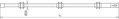 Isolierstangen-Oberteil m. Gewindebuchse M12 u. STK D 30mm  L 783mm