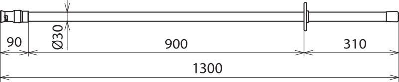Isolierstange 72.5kV SQ L 1300mm – Bild 2 von 2