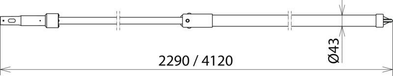 Handhabeverlaengerung Teleskop-Ausfuehrung mit Steckkupplung L 4100mm – Bild 2 von 2