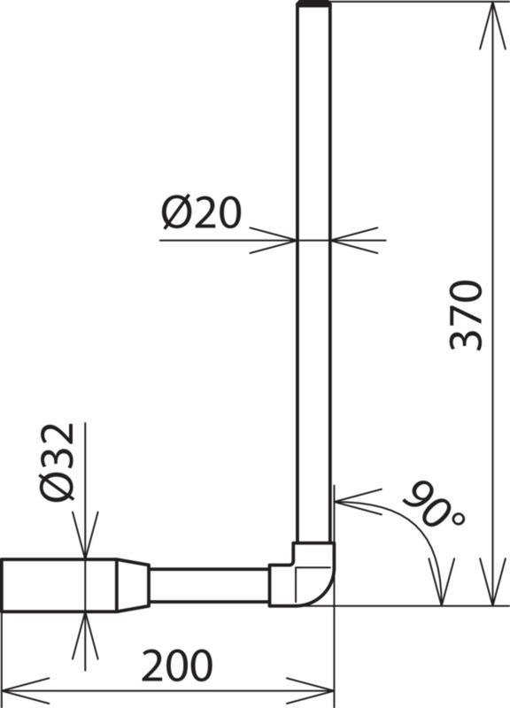 Pruefsonde 90oabgew. m. Gewindebuchse/ -bolzen M8 f. PHE  1...24kV D14mm L800mm – Bild 2 von 2