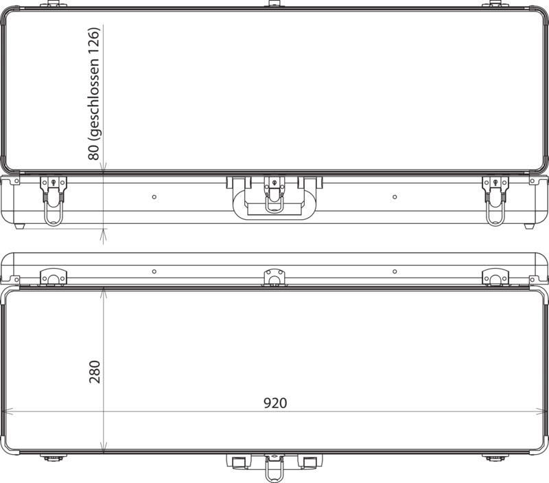 Kunststoffkoffer leer fuer Spannungs- pruefer 920 x 280 x 120 mm – Bild 2 von 2