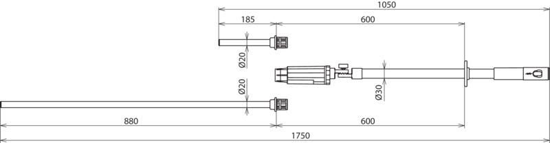 Spannungspruefer PHE III 10-30kV 50Hz Kat. SL m. Zahnkupplung PHE3 10 30 SL ZK – Bild 2 von 2