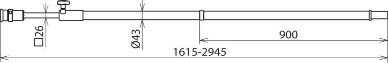 Teleskop-Erdungsstange m. Steckkupplung L 1760-3015mm m. Trichterkupplung SQL – Bild 2 von 2