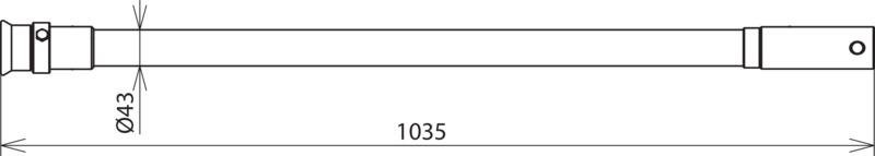 Erdungsstange m. Steckkupplung u. Trichterkupplung SQL L 1035mm – Bild 2 von 2