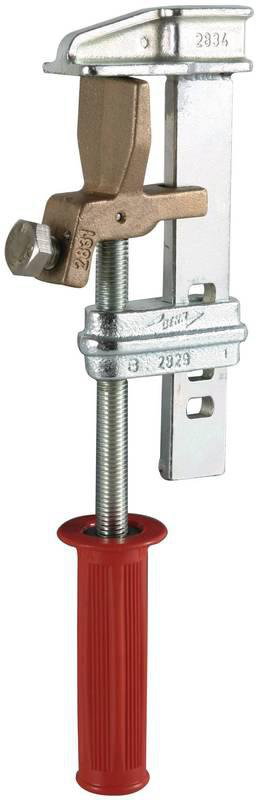 Zwingenklemme mit isolierten Handgriff fuer isolierte Stromschienen