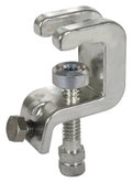 Universalklemme D 25/30mm T 18mm u.Rund- /Flachleiter bis 30mm m. Spindel-6-kant