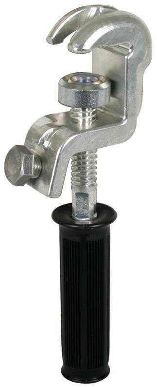 Universalerdungsklemme D 20/25mm T 15mm Rd/Fl 20mm m. Handgriff