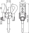 Phasenschraubklemme m Sicherungsbuegel D 10-32mm m. Spindel-Querstift