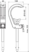 Phasenschraubklemme D 10-85mm Spindel- Q-Stift f. Anschlussstueck PK2 16-150mm*2