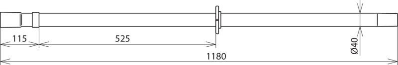 Saugrohr m. Handhabe D 40/L 1180 mm f. Trockenreinigungsset MS  -36kV – Bild 2 von 2