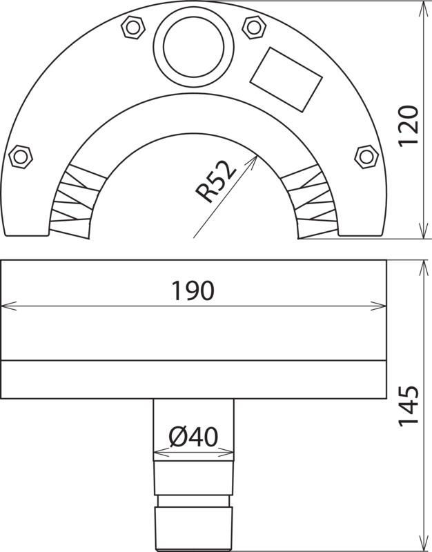 Halbrundbuerste z. Absaugen D 120 mm f. Trockenreinigungsset MS  -36kV – Bild 2 von 2
