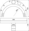 Halbrundbuerste z. Absaugen D 190 mm f. Trockenreinigungsset MS  -36kV