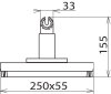 Rechteckbuerste 250x55mm m. Zahnkupplung f. Trockenreinigungsset MS  -36kV
