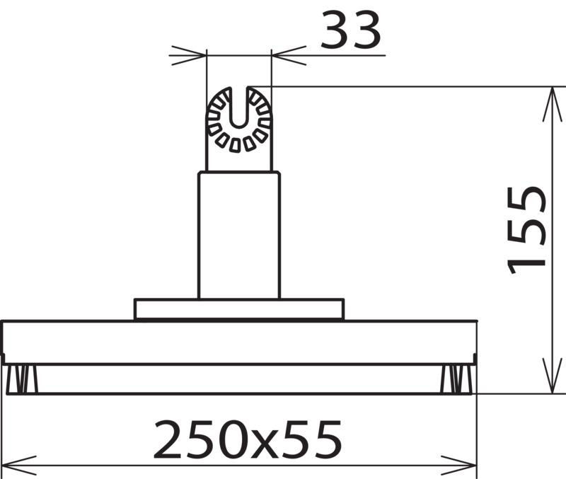 Rechteckbuerste 250x55mm m. Zahnkupplung f. Trockenreinigungsset MS  -36kV – Bild 2 von 2