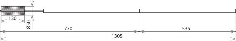 Reinigungsbuerste D 50/L 1430 mm f. Trockenreinigungsset MS – Bild 2 von 2