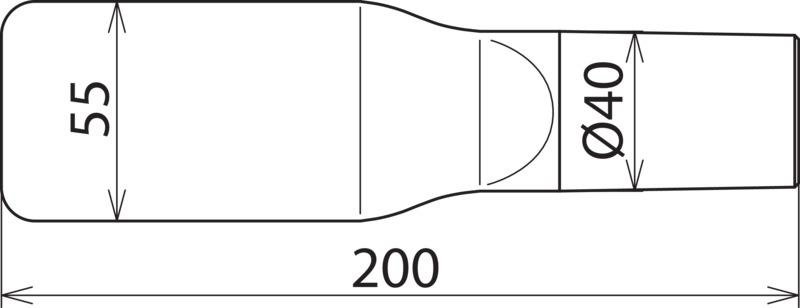 Flachduese B 60/L 260 mm f. Trockenreinigungsset MS  -36kV – Bild 2 von 2