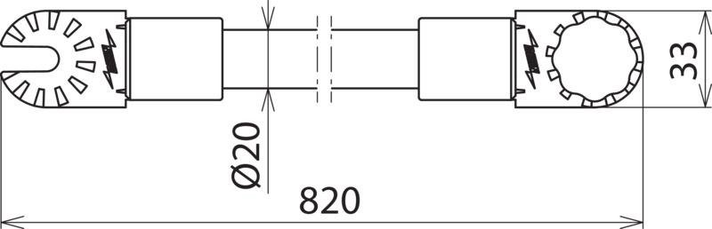 Isolierstangenverlaengerung L 820mm mit Zahnkupplung fuer Inspektionskamera – Bild 2 von 2