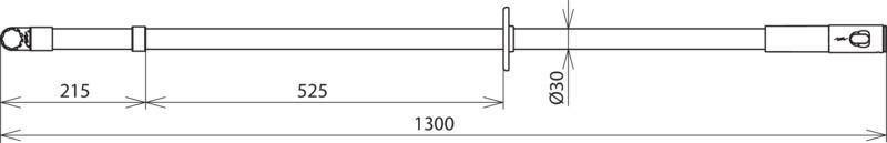 Isolierstange m. Handhabe u. Zahnk. f. Feuchtreinigungsset MS -36kV – Bild 2 von 2