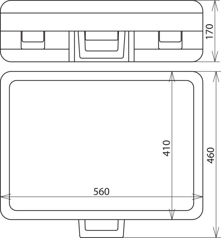 Kunststoffkoffer leer, m.Haltevor. f. Trockenreinigungsset NS  -1000V – Bild 2 von 2