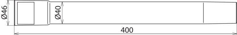 Saugrohrverlaengerung D 40/L 400 mm f. Trockenreinigungsset NS  -1000V – Bild 2 von 2