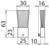 Ersatzpinsel f.Reinigungsduesen 40mm f. Trockenreinigungsset NS  -1000V