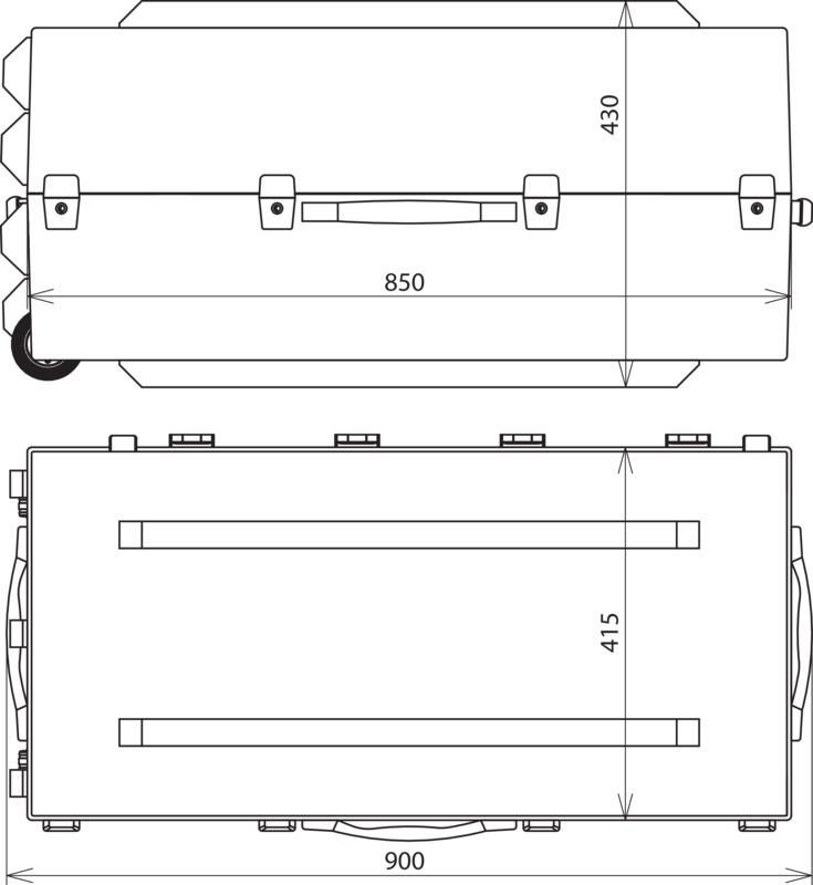 Kunststoffkoffer leer 840x400x380mm f. Kombi-Reinigungsset MS – Bild 2 von 2