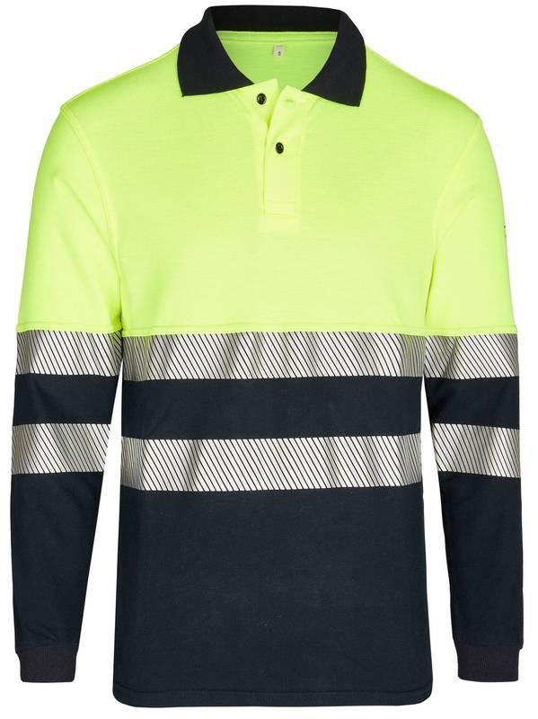Stoerlichtbogengeprueftes Polo-Shirt Bicolor - gelb/blau, APC 1, Groesse: S