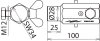 Erdanschlussbuchse m. Ringnut D 16mm m. Anschlussschraube M12 f. 16-150mm*2