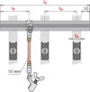 Kurzschließschiene 60x12mm E-Cu F20 Spindel Sechskant
