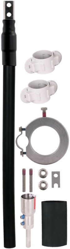 HVI-power-Leitung D 27mm Cu schwarz m. Anschlusselemente Mindestbest.-L 6,0m