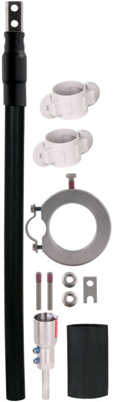 HVI-power-Leitung D 27mm Cu schwarz m. Anschlusselemente Mindestbest.-L 6,0m
