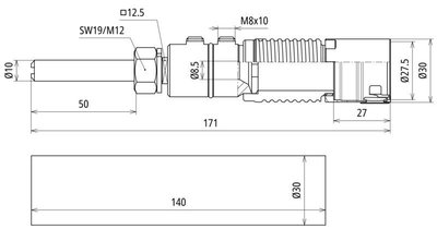 Isolierendes Anschlusselement RAV fuer die Isolationspruefung HVI power Leitung