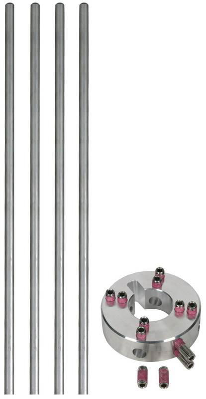 Befestigungsset fuer seitl. Fangspitzen vier Fangspitzen Alu D=10mm L=1030mm