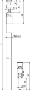 HVI Leitung f. Rohrinnenverl. mehrdraeht. Vorkonfekt. D 20mm Cu L 6,0m schwarz