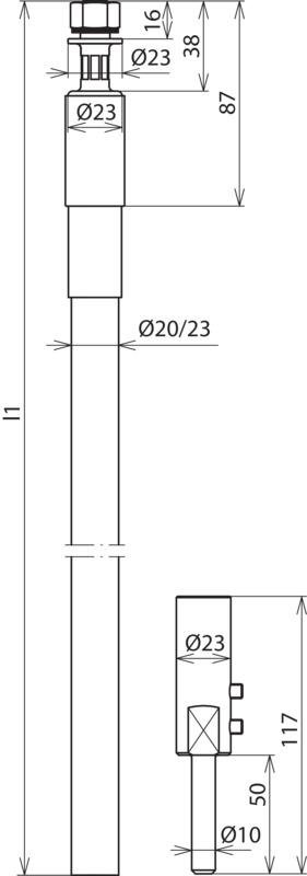 HVI Leitung f. Rohraussenverl. mehrdraeht. Vorkonfekt. D 23mm Cu L 6,0m grau – Bild 2 von 2