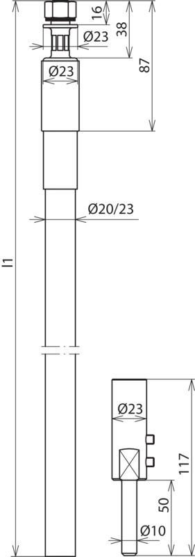 HVI Leitung f. Rohraussenverl. mehrdraeht. Vorkonfekt. D 23mm Cu L 6,0m grau – Bild 2 von 2