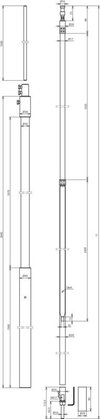 DEHNcon-H HVI-light-Leitung L 6,0m m. Stuetzrohr u. Fangspitze GFK/AL/V2A