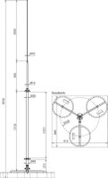 Fangmast 30 f. HVI-light-Leitung SET m. Dreibeinstativ  L 2800mm