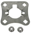 Anschlussplatte NIRO fuer Stuetzrohre D 50mm fuer 4 HVI-Anschlusselemente
