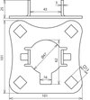 Anschlussplatte NIRO fuer Stuetzrohre D 50mm fuer 4 HVI-Anschlusselemente