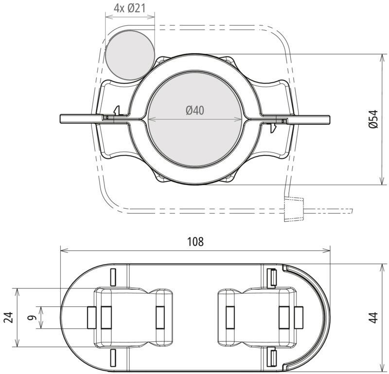 Befestigungsset f. HVI light plus Positionierungshilfe fuer D 40 mm – Bild 2 von 2