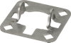 Anschlussplatte NIRO fuer Stuetzrohre D 40mm fuer 4x HVI-light-plus