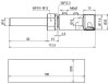 Anschlusselement M12 m. Mutter u. Schrumpfschlauch f. HVI light